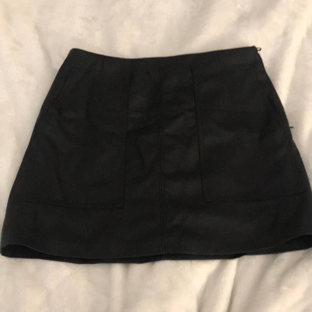 Faux leather skirt